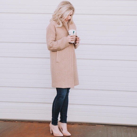 J Crew Italian Stadium-Cloth Wool by Nello Gori Cocoon Peacoat Women’s Size 10P - Picture 5 of 16